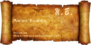 Mares Bianka névjegykártya
